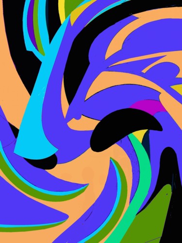 Digital Arts titled "Flgli della lavanda" by Peter Jalesh, Original Artwork, Digital Painting