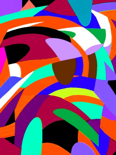 Digital Arts titled "Among begonias" by Peter Jalesh, Original Artwork, Digital Painting