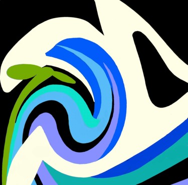 Digital Arts titled "The Thinker (After…" by Peter Jalesh, Original Artwork, Digital Painting