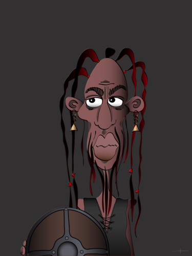 Arts numériques intitulée "Rasta Vee king (san…" par Laurent Diesler, Œuvre d'art originale, Peinture numérique