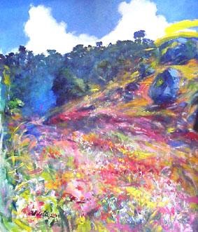 Painting titled "Paisagem VII" by Aldo Luiz De Paula Fonseca, Original Artwork, Oil