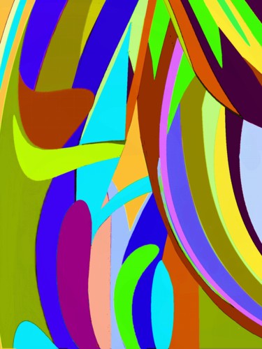 Digital Arts titled "A Garden corner I" by Peter Jalesh, Original Artwork, Digital Painting