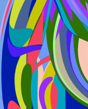 Digital Arts titled "A garden corner IV" by Peter Jalesh, Original Artwork, Digital Painting