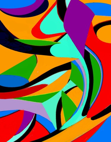 Digital Arts titled "Abstract-motive XII" by Peter Jalesh, Original Artwork, Digital Painting