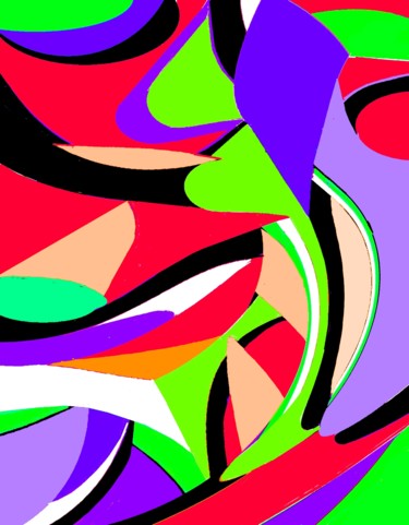 Digital Arts titled "Abstract-motive XIV" by Peter Jalesh, Original Artwork, Digital Painting