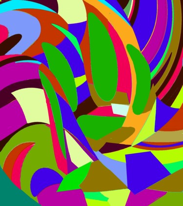 Digital Arts titled "Green Leaves superi…" by Peter Jalesh, Original Artwork, Digital Painting