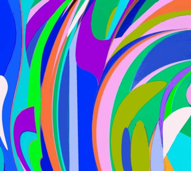 Digital Arts titled "Wild Lilies I" by Peter Jalesh, Original Artwork, Digital Painting