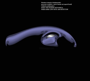Struttura tettonica fondamentale - processo evolutivo : prove basate sui reperti fossili 제목이 "Struttura tettonica…"인 디지털 아트 Pasqualino Ruiu (Lino Ruiu)로, 원작
