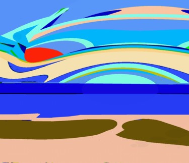 Digital Arts titled "Deconstructed Sunri…" by Peter Jalesh, Original Artwork, Digital Painting