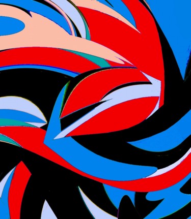 Digital Arts titled "Mid-morning Flowers" by Peter Jalesh, Original Artwork, Digital Painting