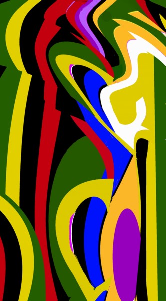 Digital Arts titled "Courtain II" by Peter Jalesh, Original Artwork, Digital Painting