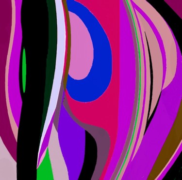 Digital Arts titled "Flowery-bush on Pin…" by Peter Jalesh, Original Artwork, Digital Painting