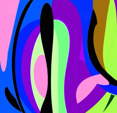 Digital Arts titled "Forest Of Lights" by Peter Jalesh, Original Artwork, Digital Painting