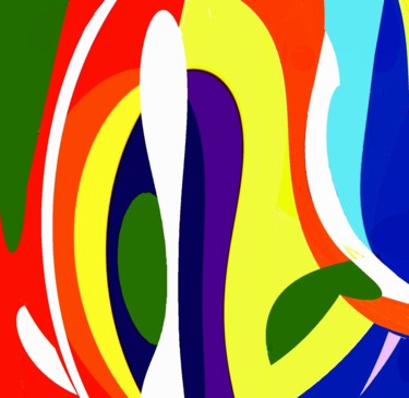 Digital Arts titled "Forest-of-lights II" by Peter Jalesh, Original Artwork, Digital Painting