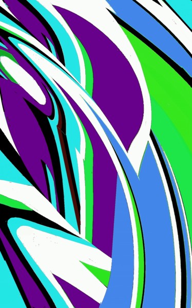 Digital Arts titled "Hot Waves" by Peter Jalesh, Original Artwork, Digital Painting