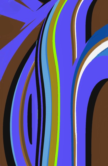 Digital Arts titled "Blues Insinuation" by Peter Jalesh, Original Artwork, Digital Painting