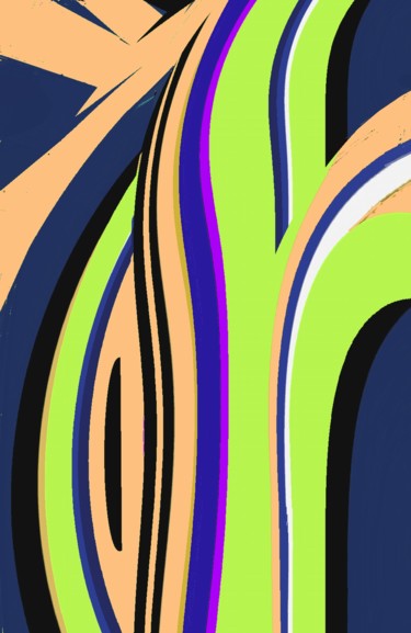 Digital Arts titled "Floral Insinuation" by Peter Jalesh, Original Artwork, Digital Painting