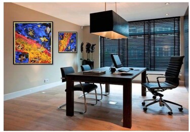 Painting titled "Astéroides" by Marie Estepa, Original Artwork