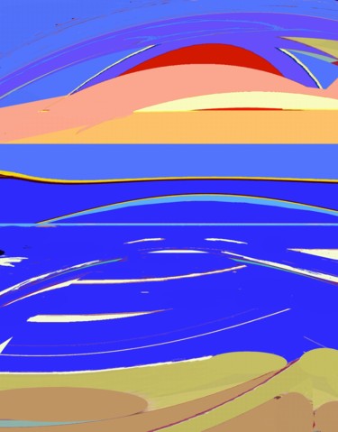 Digital Arts titled "Miami II" by Peter Jalesh, Original Artwork, Digital Painting