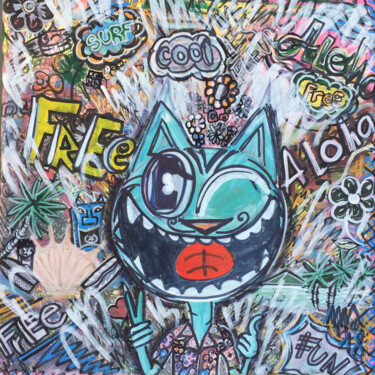 Painting titled "Free" by Seb Paul Michel, Original Artwork, Acrylic