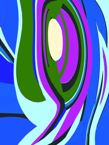Digital Arts titled "The face of the moon" by Peter Jalesh, Original Artwork, Digital Painting