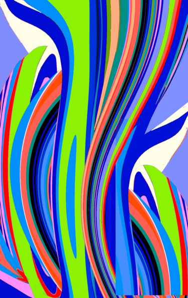 Digital Arts titled "Wind swaying stems…" by Peter Jalesh, Original Artwork, Digital Painting
