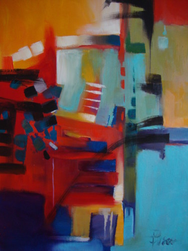 Schilderij getiteld "PIECES OF SOUL" door Sonja Brzak, Origineel Kunstwerk, Olie