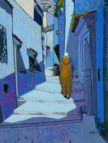 Schilderij getiteld "Une journée frileus…" door Yves Marie Puybertier, Origineel Kunstwerk, Olie