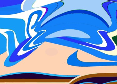 Digital Arts titled "Fantesy Skyline" by Peter Jalesh, Original Artwork, Digital Painting