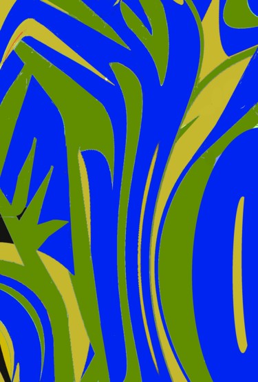 Digital Arts titled "Blue trees" by Peter Jalesh, Original Artwork, Digital Painting