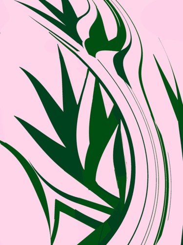 Digital Arts titled "Bamboo stems on a p…" by Peter Jalesh, Original Artwork, Digital Painting