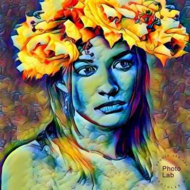 Femme en fleurs