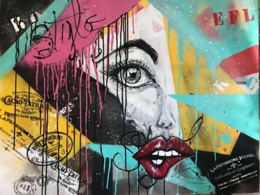 Peinture intitulée "Miroir" par Fabienne Dagnet, Œuvre d'art originale, Acrylique