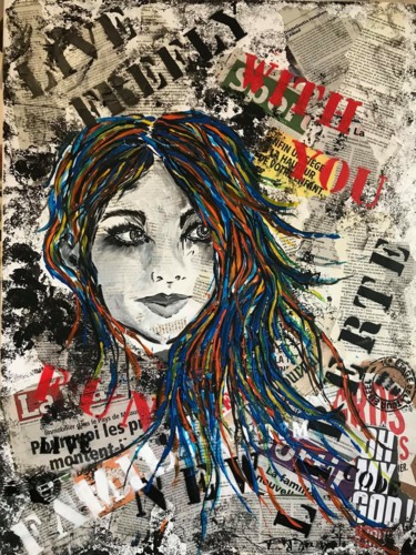Peinture intitulée "Reverie" par Fabienne Dagnet, Œuvre d'art originale, Acrylique