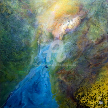 绘画 标题为“VUE DU CIEL 4 Acryl…” 由Daniele Sanchez Dsz, 原创艺术品, 丙烯 安装在木质担架架上