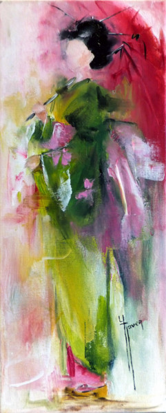 Peinture intitulée "Levant" par Yveline Javer, Œuvre d'art originale, Huile