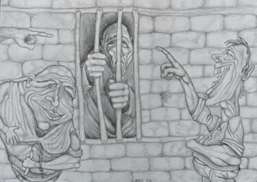 Dessin intitulée "The mockery of the…" par Andrei Klenov, Œuvre d'art originale, Crayon