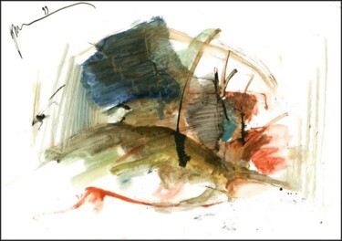 Dibujo titulada "Sur la colline На х…" por Dima Dima Vil Ms Wilms (Rok Zivopisec Rock Painter), Obra de arte original, Gouac…