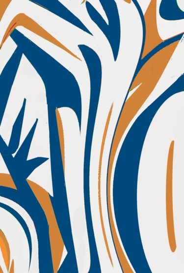 Digital Arts titled "Winter in orange or…" by Peter Jalesh, Original Artwork, Digital Painting