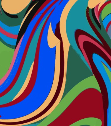 Digital Arts titled "Climbing Weeds II" by Peter Jalesh, Original Artwork, Digital Painting