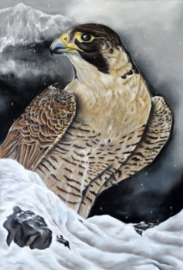 Peinture intitulée "Jour D’hiver" par Hélène Roux, Œuvre d'art originale, Pastel