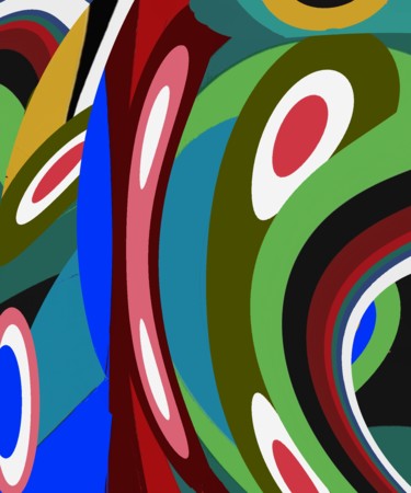 Digital Arts titled "Moon Flowers" by Peter Jalesh, Original Artwork, Digital Painting