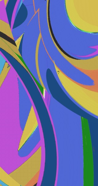 Digital Arts titled "Grey-leaves" by Peter Jalesh, Original Artwork, Digital Painting