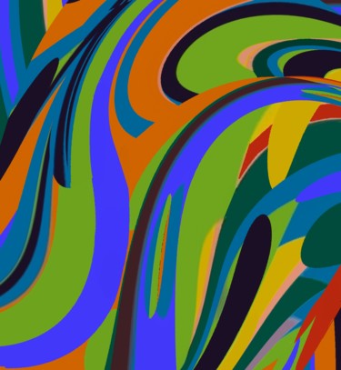 Digital Arts titled "Cyclon flower" by Peter Jalesh, Original Artwork, Digital Painting