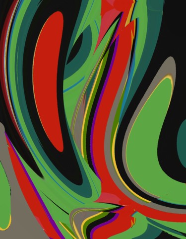 Digital Arts titled "Leaves Raising with…" by Peter Jalesh, Original Artwork, Digital Painting