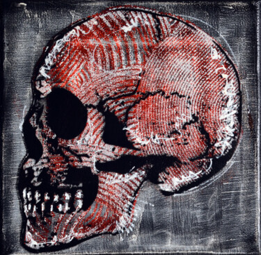 Peinture intitulée "Memento Mori" par Bayonas, Œuvre d'art originale, Encre
