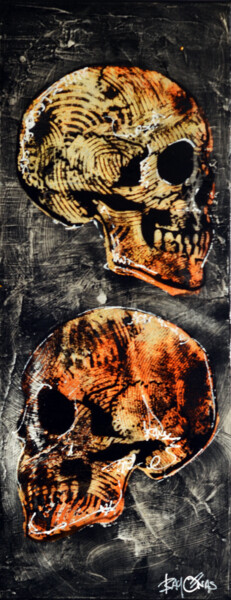 Peinture intitulée "Memento Mori" par Bayonas, Œuvre d'art originale, Encre