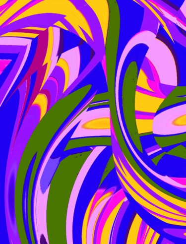 Digital Arts titled "Sweet Mauve Flowers" by Peter Jalesh, Original Artwork, Digital Painting