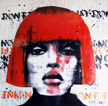 Peinture intitulée "portrait" par Bayonas, Œuvre d'art originale, Acrylique