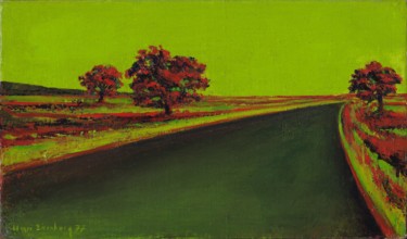 绘画 标题为“Route verte” 由Henri Eisenberg, 原创艺术品, 丙烯 安装在木质担架架上
